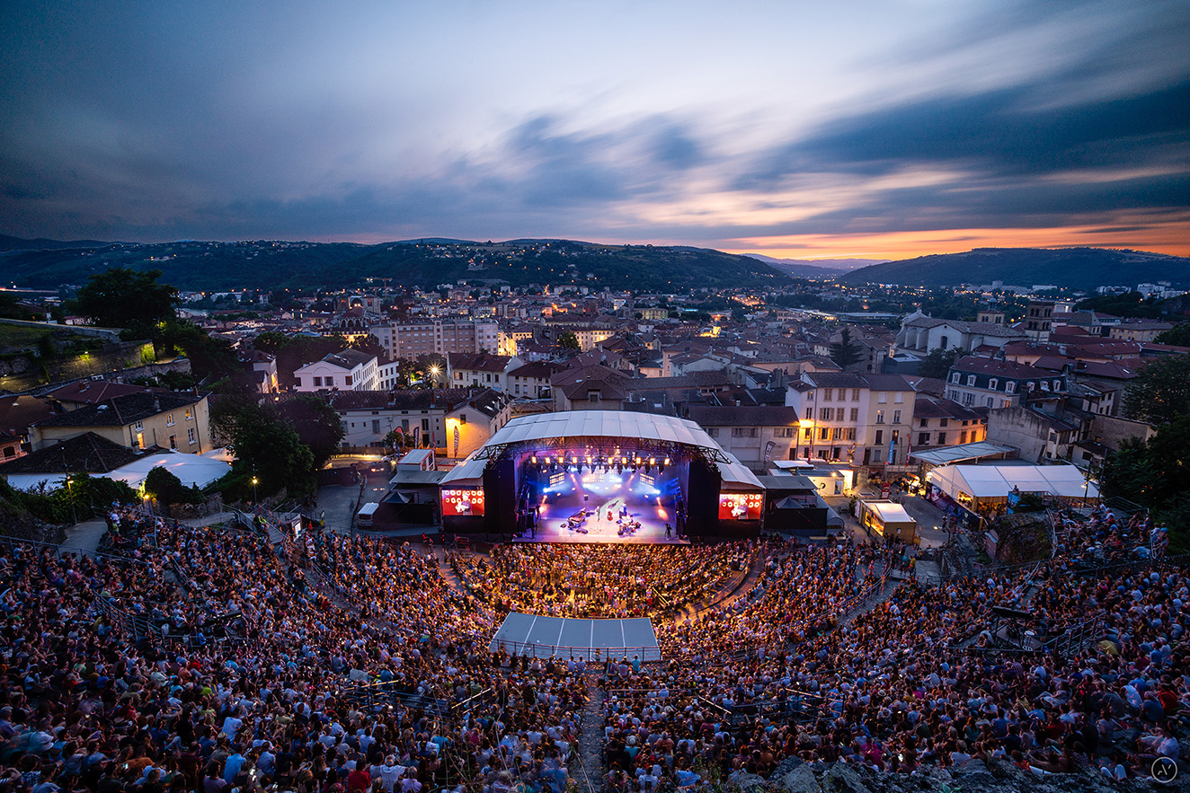 Festival Jazz à Vienne, au Théâtre Antique de Vienne, vue du dessus