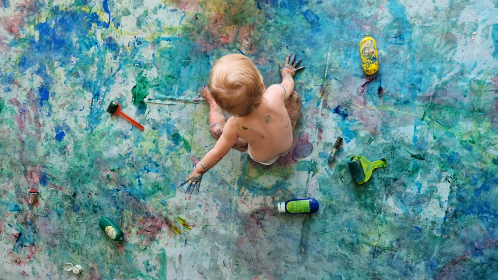 Stage de peinture pour bébé à Lyon - © Le Laboratoire